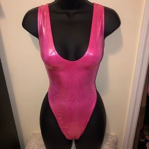 Pink bartending outfit that can be bathing suit